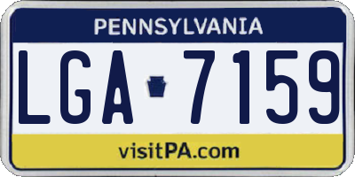 PA license plate LGA7159