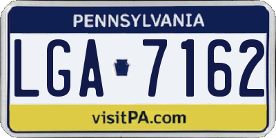 PA license plate LGA7162