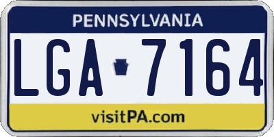 PA license plate LGA7164