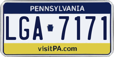 PA license plate LGA7171