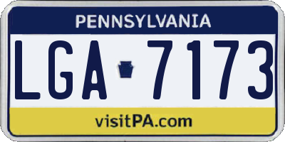 PA license plate LGA7173