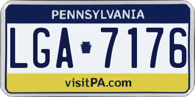 PA license plate LGA7176