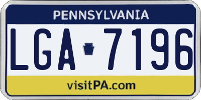PA license plate LGA7196