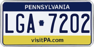 PA license plate LGA7202