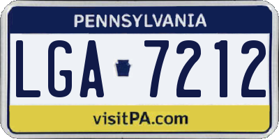 PA license plate LGA7212