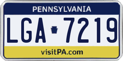 PA license plate LGA7219