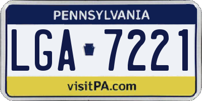 PA license plate LGA7221