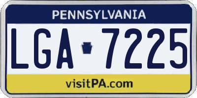 PA license plate LGA7225