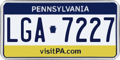 PA license plate LGA7227
