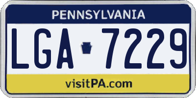 PA license plate LGA7229