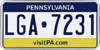 PA license plate LGA7231