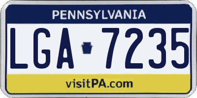 PA license plate LGA7235