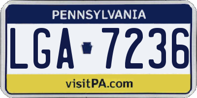 PA license plate LGA7236