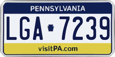 PA license plate LGA7239