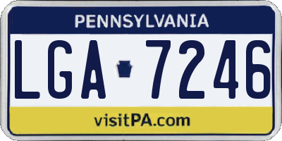 PA license plate LGA7246