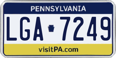 PA license plate LGA7249