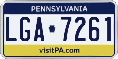 PA license plate LGA7261