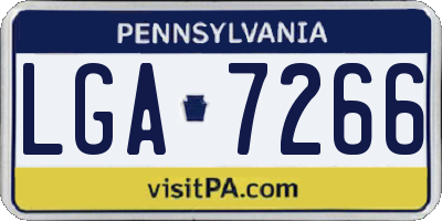 PA license plate LGA7266