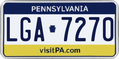 PA license plate LGA7270