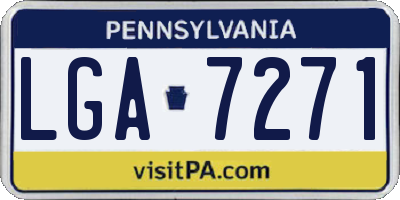 PA license plate LGA7271