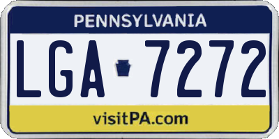 PA license plate LGA7272
