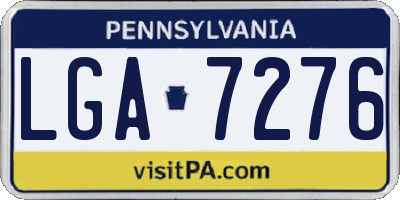 PA license plate LGA7276