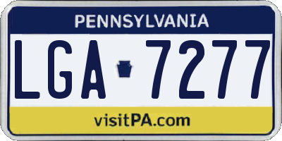 PA license plate LGA7277