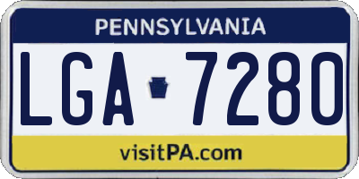 PA license plate LGA7280