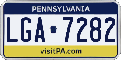PA license plate LGA7282