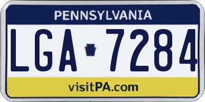 PA license plate LGA7284