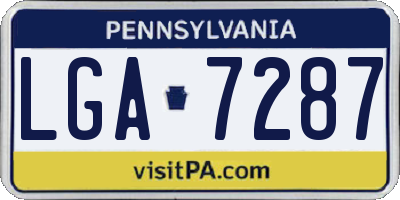 PA license plate LGA7287