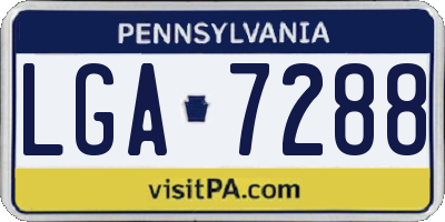 PA license plate LGA7288
