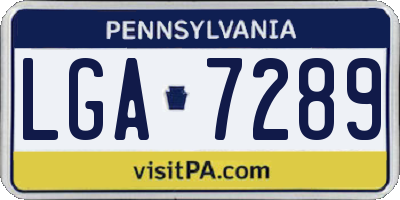 PA license plate LGA7289