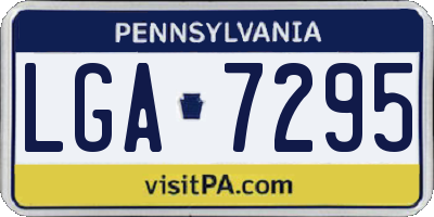 PA license plate LGA7295