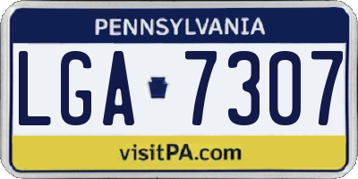 PA license plate LGA7307