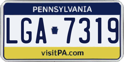 PA license plate LGA7319