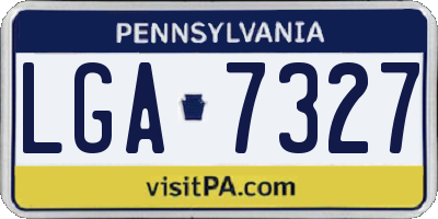 PA license plate LGA7327