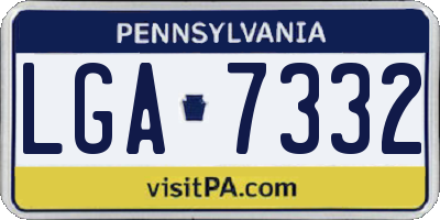 PA license plate LGA7332