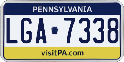 PA license plate LGA7338