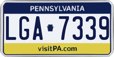 PA license plate LGA7339