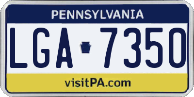 PA license plate LGA7350
