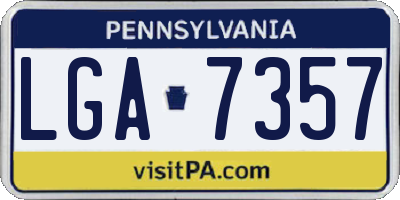 PA license plate LGA7357