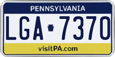 PA license plate LGA7370