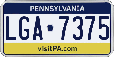 PA license plate LGA7375