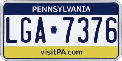 PA license plate LGA7376