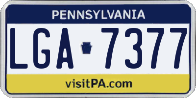 PA license plate LGA7377