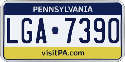 PA license plate LGA7390