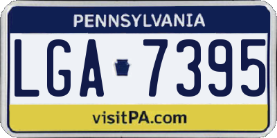 PA license plate LGA7395