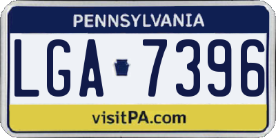 PA license plate LGA7396