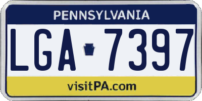 PA license plate LGA7397